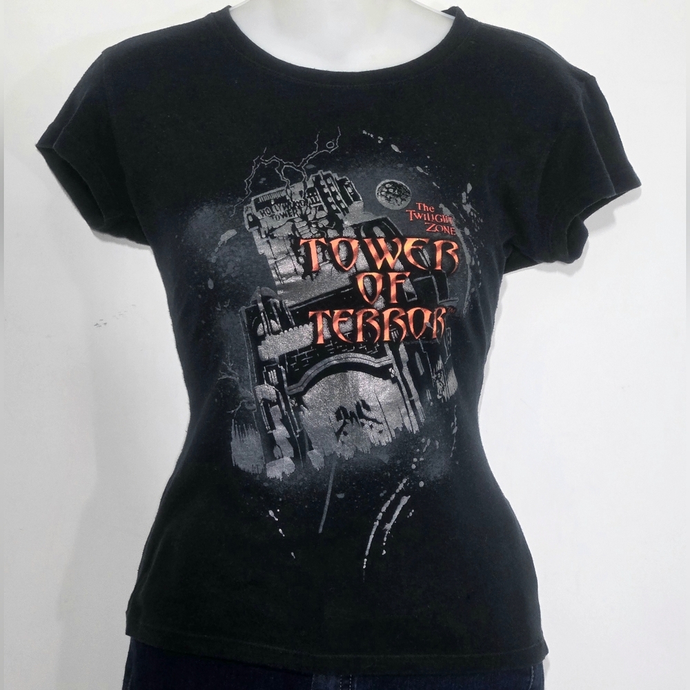 Disneyland Twilight Zone Tower of Terror Black Graphic Tee
